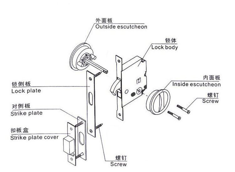 91抖音下载大全91抖音轻量版RSL-602ET 移门拉门方形锁（带锁体钥匙）