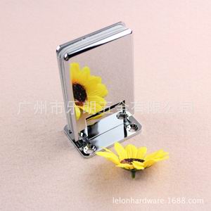 Partition door glass clamp